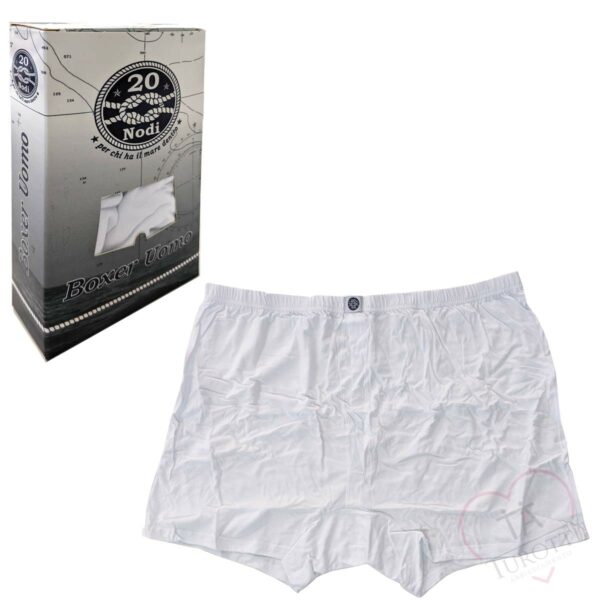 Boxer uomo - 20 nodi bianco